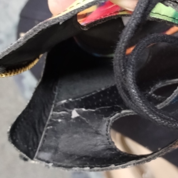 Steve Madden Cythiaa Multi-Color Open Toe Lace Up Heels Sz 5.5 M Beautful - Picture 11 of 15